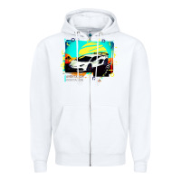 White Lam borghini Aventador SVJ gift Zipper Hoodie - lanVoArt