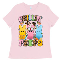 Bubblegum Pink chillin' with my peeps nurse Ladies Tee - Artiststas