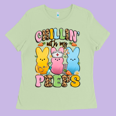 Chillin' With My Peeps Nurse Ladies Tee Designed By Artiststas