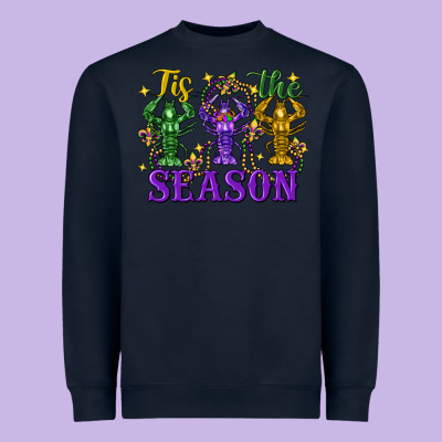 Tis The Season Crawfish Mardi Gras Heavyweight Sweatshirt Designed By Fadigitalartstudio