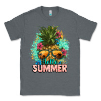 Charcoal Heather Hello summer pineapple Classic Tee - NancyCooperArtShop