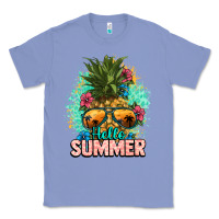 Colony Blue Hello summer pineapple Classic Tee - NancyCooperArtShop
