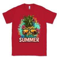 Red Hello summer pineapple Classic Tee - NancyCooperArtShop