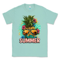 Seafoam Hello summer pineapple Classic Tee - NancyCooperArtShop