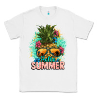 White Hello summer pineapple Classic Tee - NancyCooperArtShop