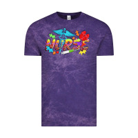 Cloud Purple Autism Nurse Vintage Tee - NancyCooperArtShop