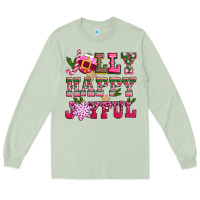 Matcha jolly happy joyful pink christmas Long Sleeve Tee - CowGirlArtShop