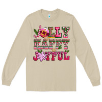 Mushroom jolly happy joyful pink christmas Long Sleeve Tee - CowGirlArtShop