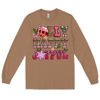 Toasted Coconut jolly happy joyful pink christmas Long Sleeve Tee - CowGirlArtShop