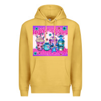 Antique Gold stitch coffee cups Premium Hoodie - Jasminsmagicworld