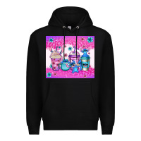 Black stitch coffee cups Premium Hoodie - Jasminsmagicworld