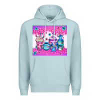 Blue Mist stitch coffee cups Premium Hoodie - Jasminsmagicworld