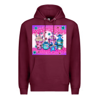 Burgundy stitch coffee cups Premium Hoodie - Jasminsmagicworld