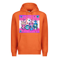 Carrot stitch coffee cups Premium Hoodie - Jasminsmagicworld