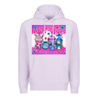 Lilac stitch coffee cups Premium Hoodie - Jasminsmagicworld