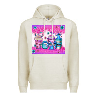 Oatmeal Heather stitch coffee cups Premium Hoodie - Jasminsmagicworld