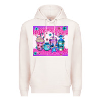 Pale Pink stitch coffee cups Premium Hoodie - Jasminsmagicworld