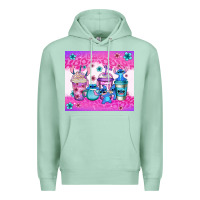 Seafoam stitch coffee cups Premium Hoodie - Jasminsmagicworld