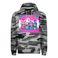Slate Camo stitch coffee cups Premium Hoodie - Jasminsmagicworld