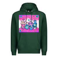 Sports Green stitch coffee cups Premium Hoodie - Jasminsmagicworld