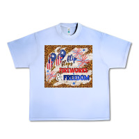 Grape Ice flip flops fireworks & freedom 4th of july Urban Heavy Tee - TumblerDesignByShophia