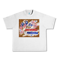 Lunar Rock flip flops fireworks & freedom 4th of july Urban Heavy Tee - TumblerDesignByShophia