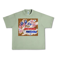 Oil Green flip flops fireworks & freedom 4th of july Urban Heavy Tee - TumblerDesignByShophia