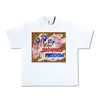 White flip flops fireworks & freedom 4th of july Urban Heavy Tee - TumblerDesignByShophia