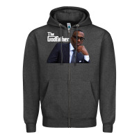 Charcoal Heather kevin samuels   the godfather   memorial shirt rip to the legend! Zipper Hoodie - lanVoArt