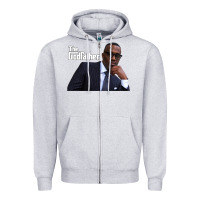 Heather Grey kevin samuels   the godfather   memorial shirt rip to the legend! Zipper Hoodie - lanVoArt