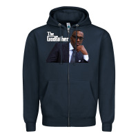 Navy kevin samuels   the godfather   memorial shirt rip to the legend! Zipper Hoodie - lanVoArt