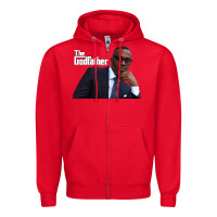 Red kevin samuels   the godfather   memorial shirt rip to the legend! Zipper Hoodie - lanVoArt