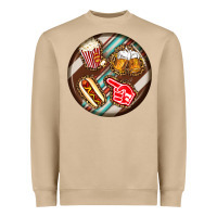 Mushroom american football round earrings Heavyweight Sweatshirt - BundleAndBundleShop