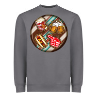 American Football Round Earrings Heavyweight Sweatshirt | Teevron