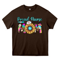 Chocolate Brown proud nurse mom Heavy Core Tee - JahusDesignShop