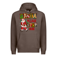 Coffee Santa Please Stop Here Premium Hoodie - FaDigitalArtStudio