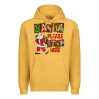 Mustard Santa Please Stop Here Premium Hoodie - FaDigitalArtStudio