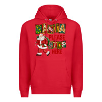 Red Santa Please Stop Here Premium Hoodie - FaDigitalArtStudio