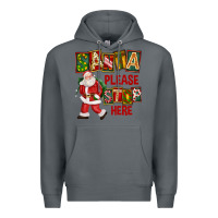 Rock Santa Please Stop Here Premium Hoodie - FaDigitalArtStudio