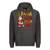 Smoke Santa Please Stop Here Premium Hoodie - FaDigitalArtStudio