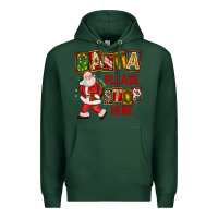 Sports Green Santa Please Stop Here Premium Hoodie - FaDigitalArtStudio