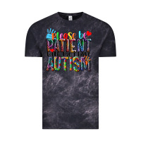 Cloud Black Please be patient with me i have Autism Vintage Tee - NancyCooperArtShop