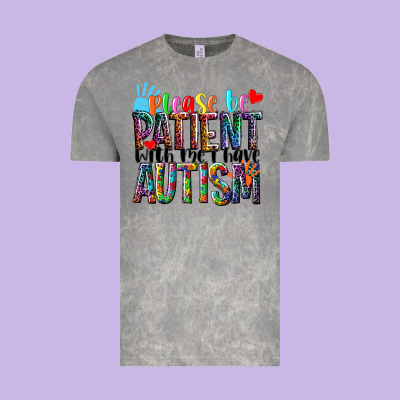 Please Be Patient With Me I Have Autism Vintage Tee Designed By Nancycooperartshop