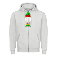 Dove Grey Boss Elf Matching Family Christmas Zipper Hoodie - lanVoArt