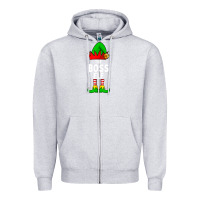 Heather Grey Boss Elf Matching Family Christmas Zipper Hoodie - lanVoArt