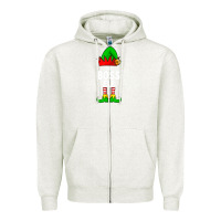Oatmeal Heather Boss Elf Matching Family Christmas Zipper Hoodie - lanVoArt