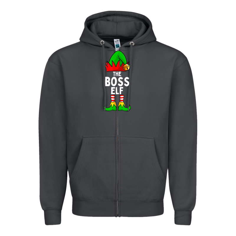 Boss Elf Matching Family Christmas Zipper Hoodie by lanVoArt | Teevron