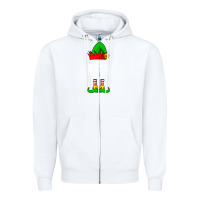 White Boss Elf Matching Family Christmas Zipper Hoodie - lanVoArt