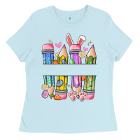 Easter Teacher Pencils Ladies Tee | Teevron