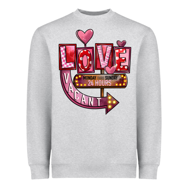 Valentines Day Love Vacant Heavyweight Sweatshirt by FaDigitalArtStudio | Teevron